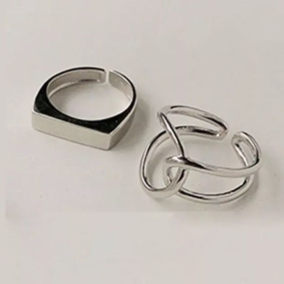 New 925 Sterling Silver Twist / Bar Ring - Picture 2 of 8